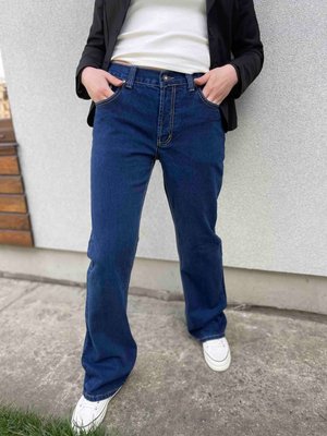 Трендові жіночі джинси на ґудзиках, прямі вільні штани, темно-синій колір, 29-34 0404241 фото