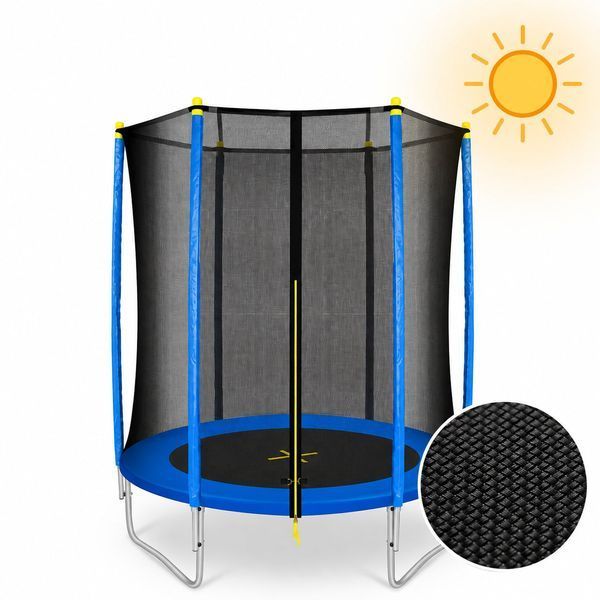 Дитячий батут WellActive 6 FT 183 см із захисною сіткою до 100 кг, вуличний батут для дому та дачі синій 604261 фото