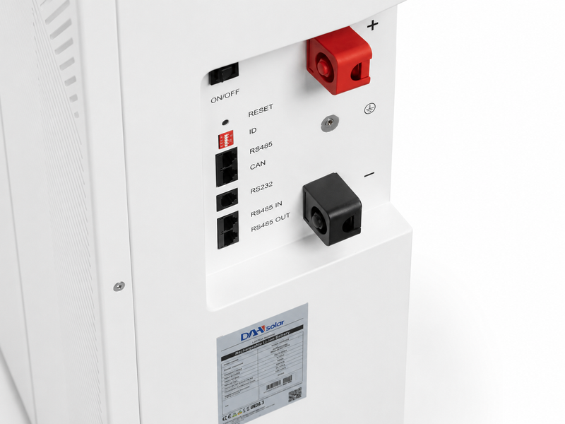 LiFePO₄ акумулятор DAH Solar 5.12 кВт&middot;год 51.2V 100Ah, настінний/підлоговий, BMS, Wi-Fi/Bluetooth, для інвертора та резервного живлення будинку 3004261 фото