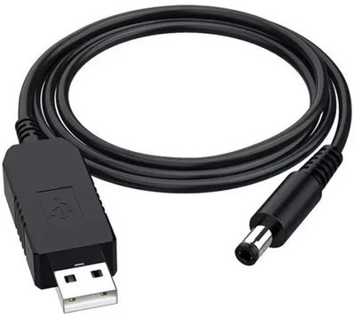 USB кабель шнур перехідник для Wi-Fi роутера 5V на 9V (DC 5,5х2,1мм) від павербанка copy_1_260123 фото