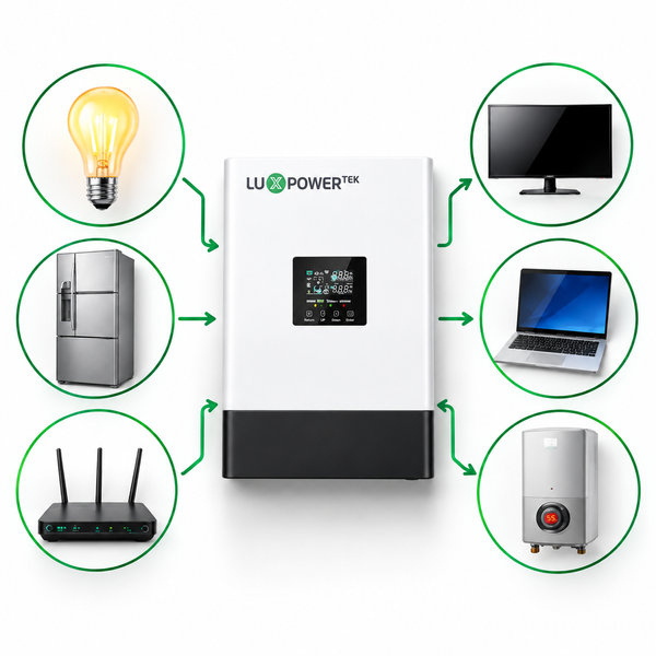 Комплект резервного живлення LUXPOWER GETA 1500 Вт 12В + 2&times; LiFePO4 Kepworth 12,8В 100А&middot;год, 1,28 кВт&middot;год, MPPT 100А, Wi-Fi, чиста синусоїда, ДБЖ (UPS) для дому 1410261 фото