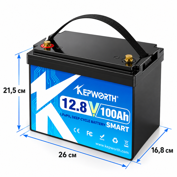 Комплект резервного живлення LUXPOWER GETA 1500 Вт 12В + 2&times; LiFePO4 Kepworth 12,8В 100А&middot;год, 1,28 кВт&middot;год, MPPT 100А, Wi-Fi, чиста синусоїда, ДБЖ (UPS) для дому 1410261 фото