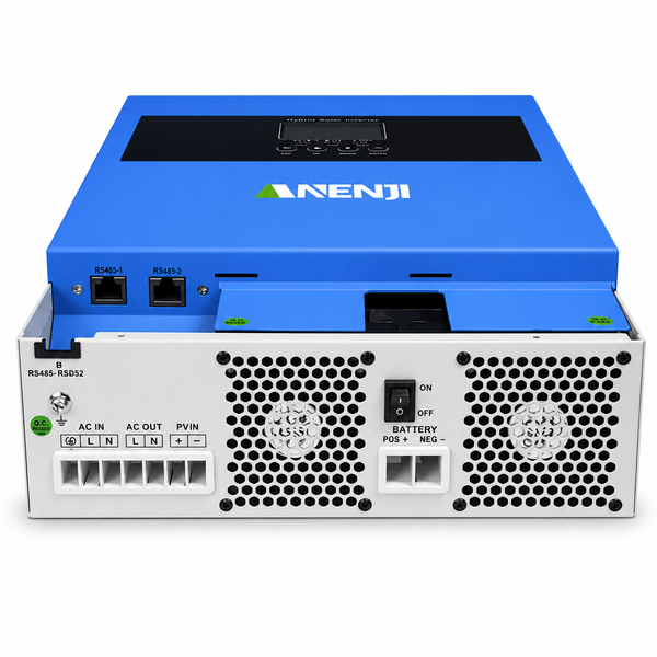 Комплект Anenji 4.2 кВт + 2 акумулятори 12.8 В 100 A Lithtech, безшумний з Bluetooth, Wi-Fi, резервне живлення для дому, офісу, котла 408262 фото