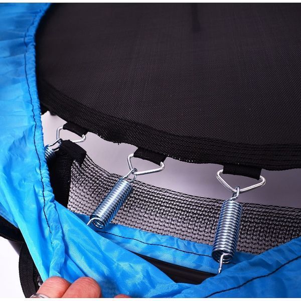 Детский батут Fitonix 140 см SafeJump с защитной сеткой и 6 ножками, синий, усиленный батут для детей 0503263 фото