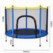 Детский батут Fitonix 140 см SafeJump с защитной сеткой и 6 ножками, синий, усиленный батут для детей 0503263 фото 6