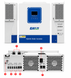 Гібридний інвертор EASUN POWER 2,2 кВт 12В з Wi-Fi та MPPT, чиста синусоїда, сонячний інвертор ISolar-SMG-II-2KW 1008261 фото 2