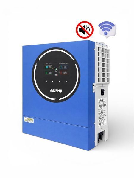 Гибридный инвертор Anenji 5 кВт с Wi-Fi контроль, бесшумный, MPPT, UPS, резервное питание для дома, квартиры, офиса 2612251 фото