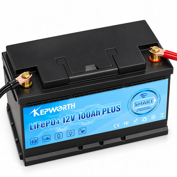 Акумулятор Kepworth LiFePO4 12,8В 100А&middot;год 1280Вт&middot;год із зарядним пристроєм, Smart BMS, Bluetooth, для ДБЖ (UPS), резервного живлення будинку 1410263 фото