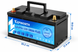 Акумулятор Kepworth LiFePO4 12,8В 100А&middot;год 1280Вт&middot;год із зарядним пристроєм, Smart BMS, Bluetooth, для ДБЖ (UPS), резервного живлення будинку 1410263 фото 2