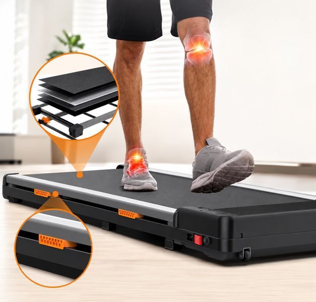 Бігова доріжка електрична Walking Pad ZF-0302 до 90 кг, 1&ndash;6 км/год, 2 HP, компактна доріжка для ходьби для дому та офісу, пульт, LED 1809261 фото
