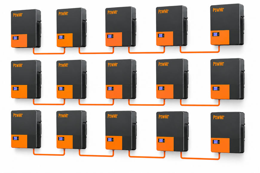 Акумулятор LiFePO4 PowMr 5,12 кВт&middot;год, 51,2 В, 100 А&middot;год, BMS 100 А, 6000 циклів, настінний, для інвертора та ДБЖ 1610262 фото