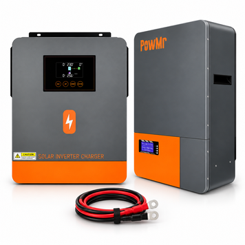 Комплект резервного живлення PowMr 6,5 кВт + акумулятор LiFePO4 5,12 кВт&middot;год, 51,2В 100 А&middot;год, BMS 100А, ДБЖ UPS 16102621 фото
