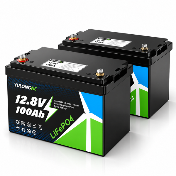 Акумулятор YULONGNE LiFePO4 12.8V 100Ah 1280Wh з BMS, 6000+ циклів, для інвертора та сонячних систем 1909263 фото