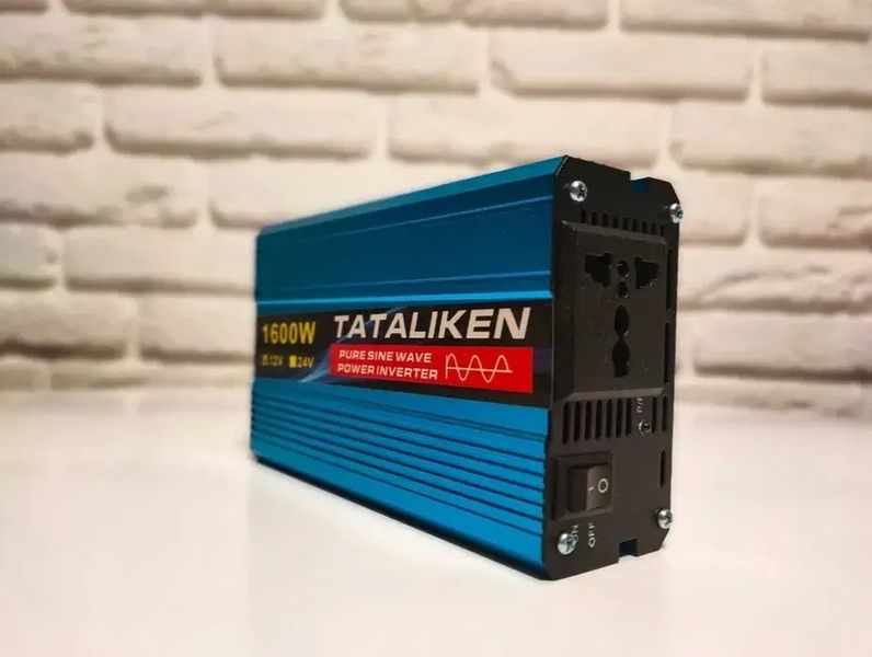 Комплект: Инвертор с чистым синусом Tataliken 1600W + Интеллектуальное зарядное импульсное устройство 12V 6 А id_127 фото