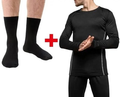 Комплект для військових чоловіча термобілизна + термошкарпетки, зимовий на флісі, штани + кофта S - XL id_1368 фото