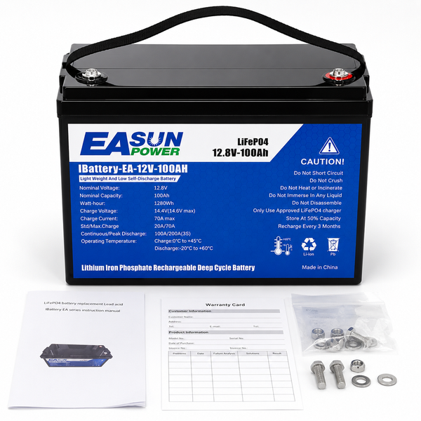 Комплект резервного живлення 3.3 кВт Datouboss 24В + 2&times; LiFePO4 EASUN POWER 12V 100Ah 2,56 кВт&middot;год, для дому, квартири, котла та ДБЖ 1108262 фото