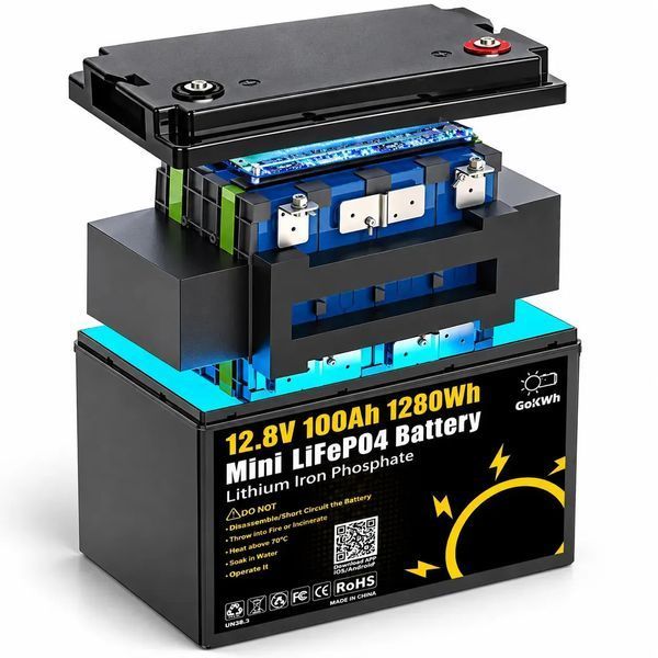 Комплект резервного живлення DATOUBOSS 3,3 кВт 24В + 2&times; LiFePO₄ GoKWh Mini 100Ah &mdash; 2,56 кВт&middot;год + силові кабелі в подарунок 1108262 фото