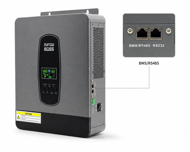 Комплект резервного живлення 3.3 кВт Datouboss 24В + 2&times; LiFePO4 EASUN POWER 12V 100Ah 2,56 кВт&middot;год, для дому, квартири, котла та ДБЖ 1108262 фото