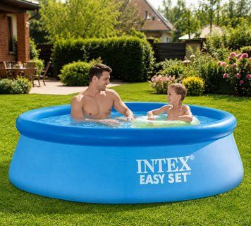 Надувний басейн Intex Easy Set 28110 244&times;76 см, 2400 л &mdash; круглий сімейний басейн для дітей і дорослих 0207262 фото