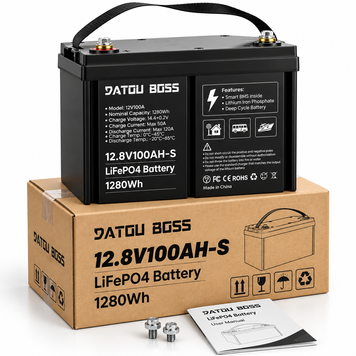 LiFePO4 акумулятор DATOUBOSS 12,8В 100Ah 1,28 кВт&middot;год, BMS 100A, для інвертора, ДБЖ та сонячних систем 2405261 фото