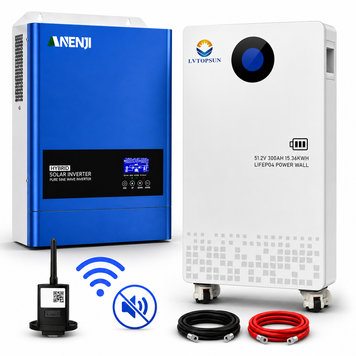 Комплект резервного живлення 15,36 кВт&middot;год Anenji 6,2 кВт + LiFePO₄ Lvtopsun 51,2V 300Ah, Wi-Fi, MPPT, для дому 1308261 фото