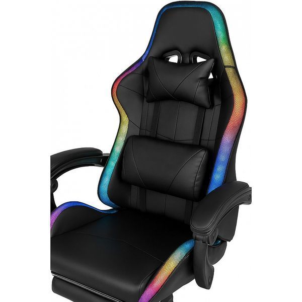 Кресло игровое ProGame GX-150 RGB с регулировкой наклона, нагрузка 130 кг, экокожа для геймеров и офиса 7112512 фото