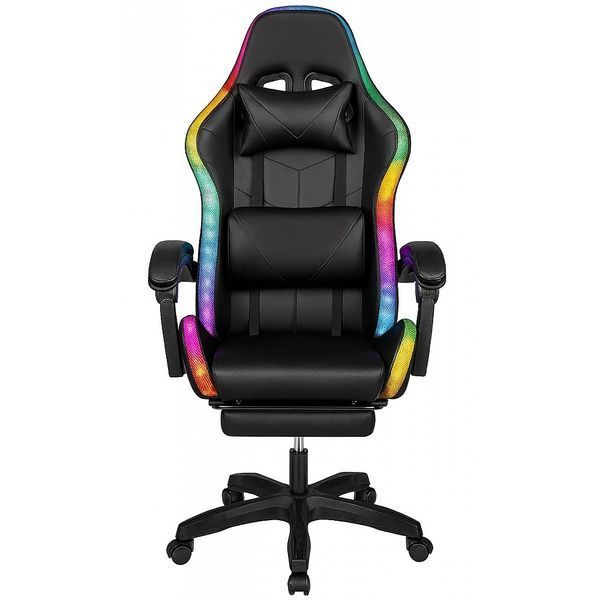 Кресло игровое ProGame GX-150 RGB с регулировкой наклона, нагрузка 130 кг, экокожа для геймеров и офиса 7112512 фото