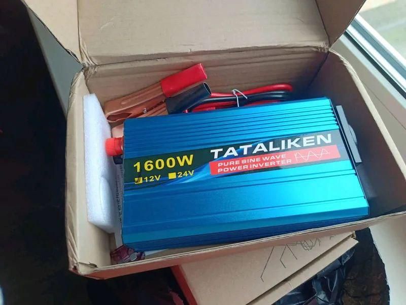 Инвертор для котла 12V-220V Tataliken EU, 1600W, преобразователь напряжения, чистая синусоида 1737623065 фото