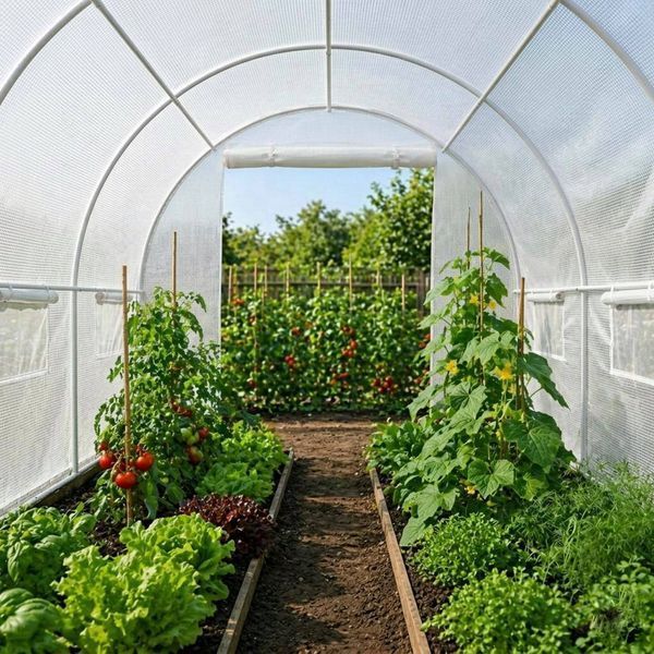 Теплица Garden 10 м&sup2; (2,5&times;4 м) белая, усиленная, парник с окнами (8 шт.), армированная плёнка 3 слоя, для дачи и огорода 404262 фото