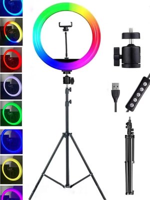 Комплект LED лампа Soft Ring Light MJ300 и штатив 2м. светодиодная кольцевая лампа 30см. для салонов красоты 250320233 фото