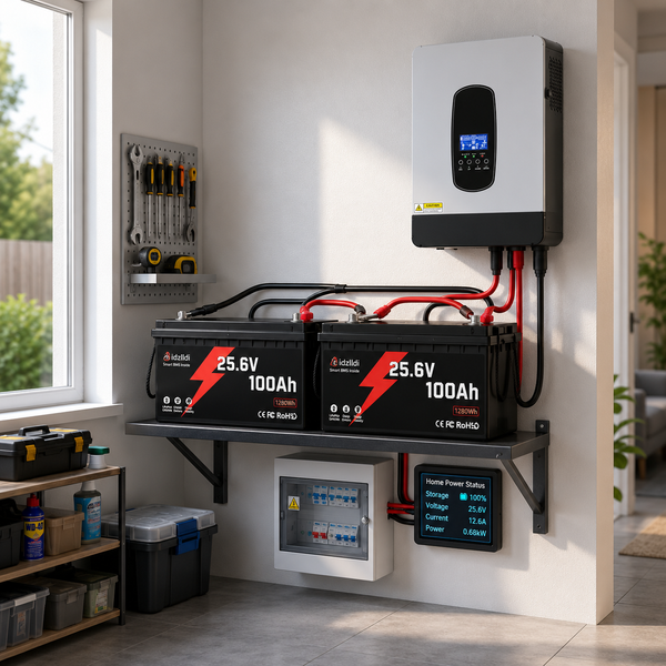 Комплект резервного живлення 4.2 кВт Daxtromn + LiFePO4 24V 100Ah Idzlldi, інвертор з акумулятором для будинку, квартири та котла, кабелі в подарунок 1106262 фото