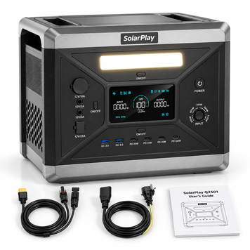 Портативна зарядна станція SolarPlay Q2501 2400Вт 2160Вт&middot;год LiFePO4, ДБЖ UPS, для дому та котла 2309262 фото
