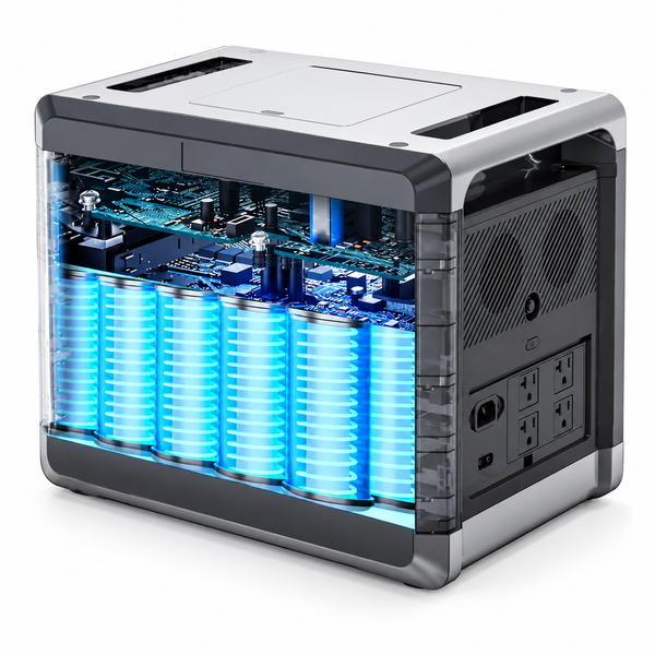 Портативна зарядна станція SolarPlay Q2501 2400Вт 2160Вт&middot;год LiFePO4, ДБЖ UPS, для дому та котла 2309262 фото