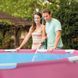 Каркасный бассейн Intex 28266 Pink Rectangular Frame Pool 220&times;150&times;60 см, 1662 л, прямоугольный розовый бассейн для дачи, двора и детей 706261 фото 6
