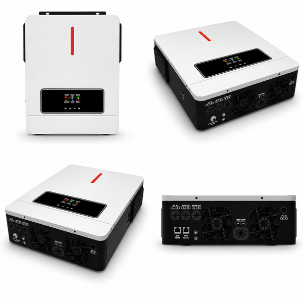 Гібридний сонячний інвертор Daxtromn AGH-6.2KW-PRO 6200Вт 48В MPPT 120A, чиста синусоїда, для LiFePO4 акумуляторів та сонячних панеле 1606263 фото