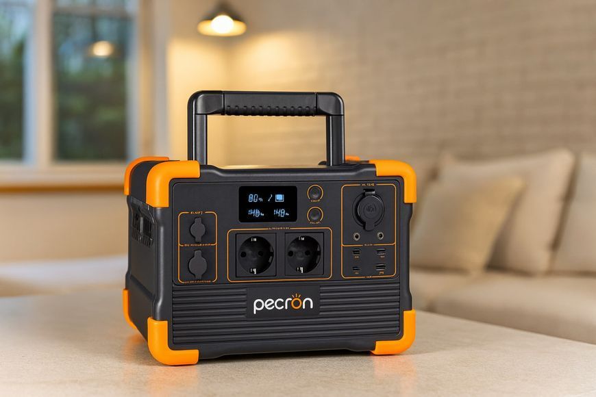 Портативна зарядна станція Pecron LiFePo4 1800/1200 Вт, до 10 пристроїв, бездротова зарядка, для резервного та аварійного живлення 2612241 фото