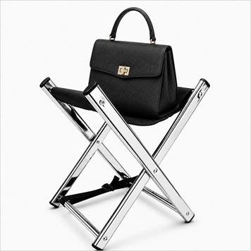 Складная напольная подставка для сумки черная BAG STAND Premium Oxford 600D для салона красоты, парикмахерской, маникюра и офиса 1205261 фото