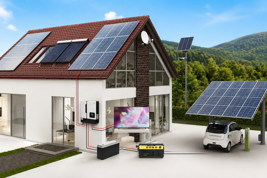 Гибридный инвертор DAXTROMN POWER 11 кВт 48В, 160А, двойной MPPT, Wi-Fi, чистая синусоида, UPS 2508261 фото