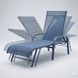 Шезлонг-лежак Ideal YS-33 синій, до 150 кг, регульована спинка, складний шезлонг для басейну, пляжу та саду 16212445 фото 5