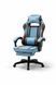 Геймерское и офисное кресло ThroneX Comfort Blue с массажной подушкой и подножкой, до 130 кг, голубовато-коричневое для дома, работы и гейминга 17032617 фото 6