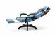 Геймерское и офисное кресло ThroneX Comfort Blue с массажной подушкой и подножкой, до 130 кг, голубовато-коричневое для дома, работы и гейминга 17032617 фото 7