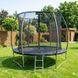 Батут с внутренней защитной сеткой 252 см (8FT) черный, садовый до 100 кг, черный детский с лестницей 140426 фото 6