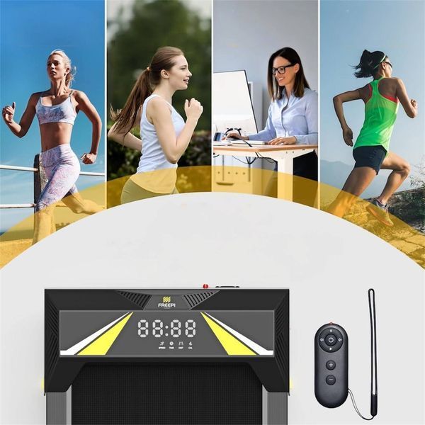 Уцінка! Бігова доріжка Freepi F1, 550 W, 0.75 HP, 6 км/год, з нахилом та пультом, до 130 кг, компактна, тиха 1108256 фото
