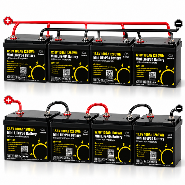 Акумулятор LiFePO4 GoKWh Mini 12.8V 100Ah 1,28 кВт&middot;год з BMS, для інвертора та резервного живлення 3009271 фото