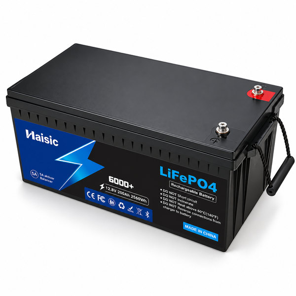 Акумулятор LiFePO4 Haisic 12.8V 200Ah 2560Wh з BMS, активним балансиром 5А та Bluetooth, для інвертора і ДБЖ 1009262 фото