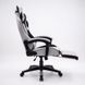 Геймерское кресло ThroneX с подножкой и массажной подушкой, ткань, до 130 кг, серое с черным &mdash; для гейминга, работы за ПК и домашнего офиса 17032621 фото 2