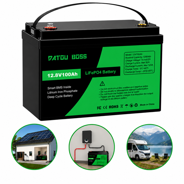 Акумулятор Datou Boss 12.8V 100Ah, BMS 100A, LiFePO4 для інвертора, сонячної електростанції, UPS (ДБЖ) та резервного живлення 2811251 фото