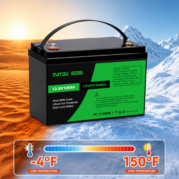 Акумулятор Datou Boss 12.8V 100Ah, BMS 100A, LiFePO4 для інвертора, сонячної електростанції, UPS (ДБЖ) та резервного живлення 2811251 фото