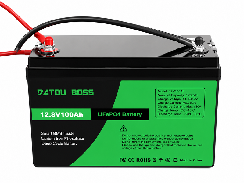 Акумулятор Datou Boss 12.8V 100Ah, BMS 100A, LiFePO4 для інвертора, сонячної електростанції, UPS (ДБЖ) та резервного живлення 2811251 фото
