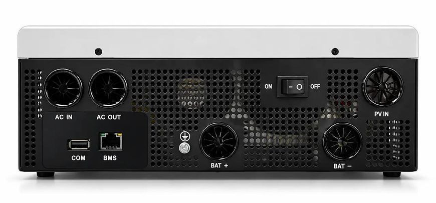 Комплект резервного живлення ANERN 4 кВт 24В Wi‑Fi + 2 акумулятори LiFePO4 12,8В 100Ah Bluetooth, 2,56 кВт&middot;год, для дому + кабелі 2509266 фото